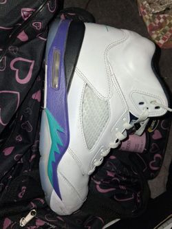Retro 5 Grape Fresh Prince  Size 8.5