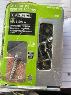 #10x1in self drilling roofing screws