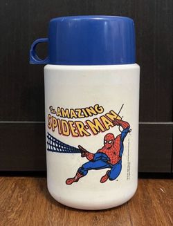 Vintage Marvel Amazing Spider-Man Plastic Thermos