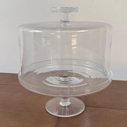 Glass Cake Stand w/ Lid