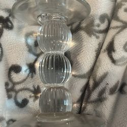 Yankee Candle  Holder Candlestick Stick Glass Ball Hard To Find 