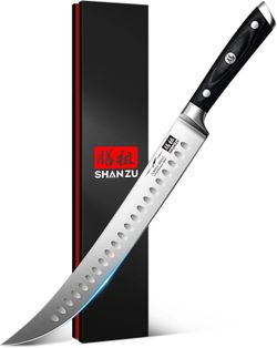 SHAN ZU 12" Slicing Knife - Brisket Slicing Meat Carving Knife Professional Germ