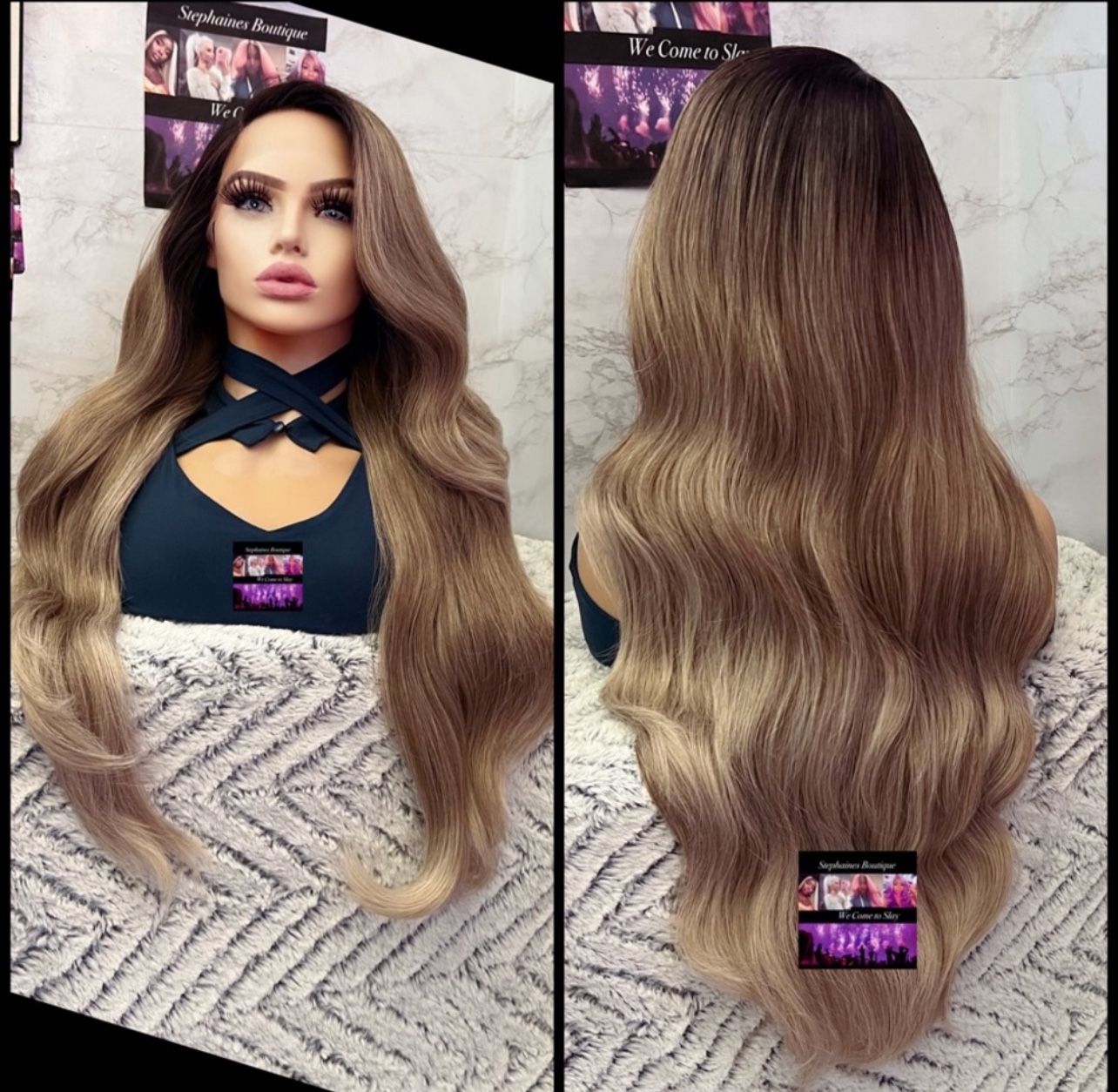 Human Hair Blende Lace Front Wig