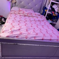 Queen Bed Frame Silver