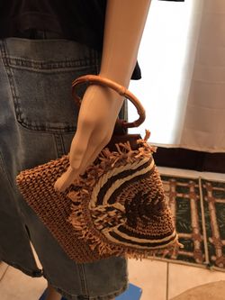 Tommy Bahama Raffia Pineapple Clutch/Wristlet