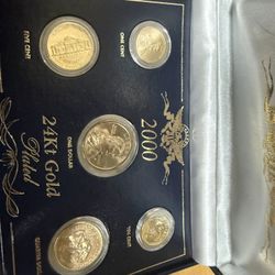 US Mint 2000 24kt Gold Plated Coins 