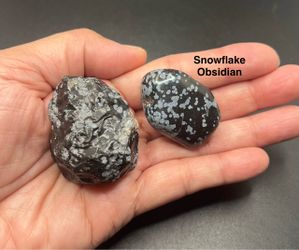 Snowflake Obsidian Genuine Rough & Polished Stone 2 pcs 81.4g Total