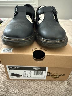 Girls Used Black Dr Martins shoes