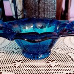 Teal Blue Amphora Bowl / Italy. 
