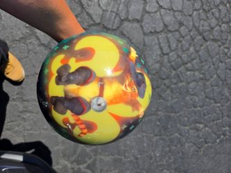 Bowling ball vintage undrilled with vintage bag