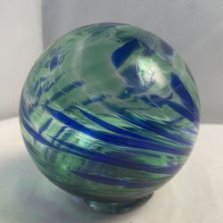 Hand blown glass ball souvenir