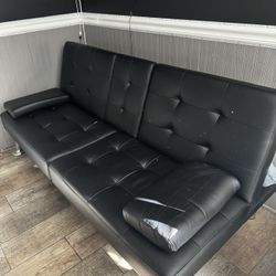 Leather Futon Couch 