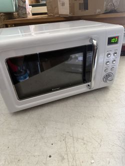COSTWAY Retro Countertop Microwave Oven, 0.7Cu.ft, 700-Watt, High Energy Efficiency, 5 Micro Power
