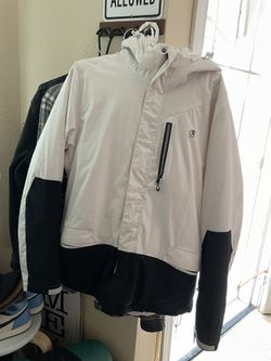 WHITE/BLACK LIQUID SNOWBOARDING JACKET