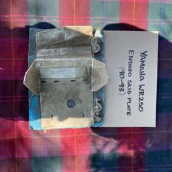 Yamaha WR250 enduro skid plate.