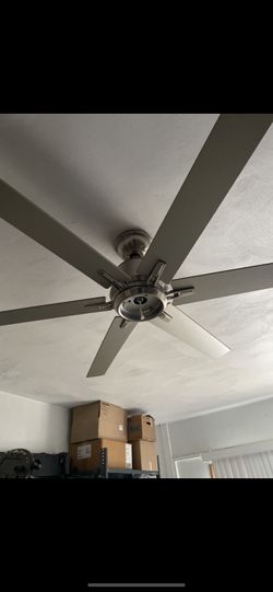 LED Brushed Nickel Ceiling Fan with Light and Remote Control with Color Changing Technolog