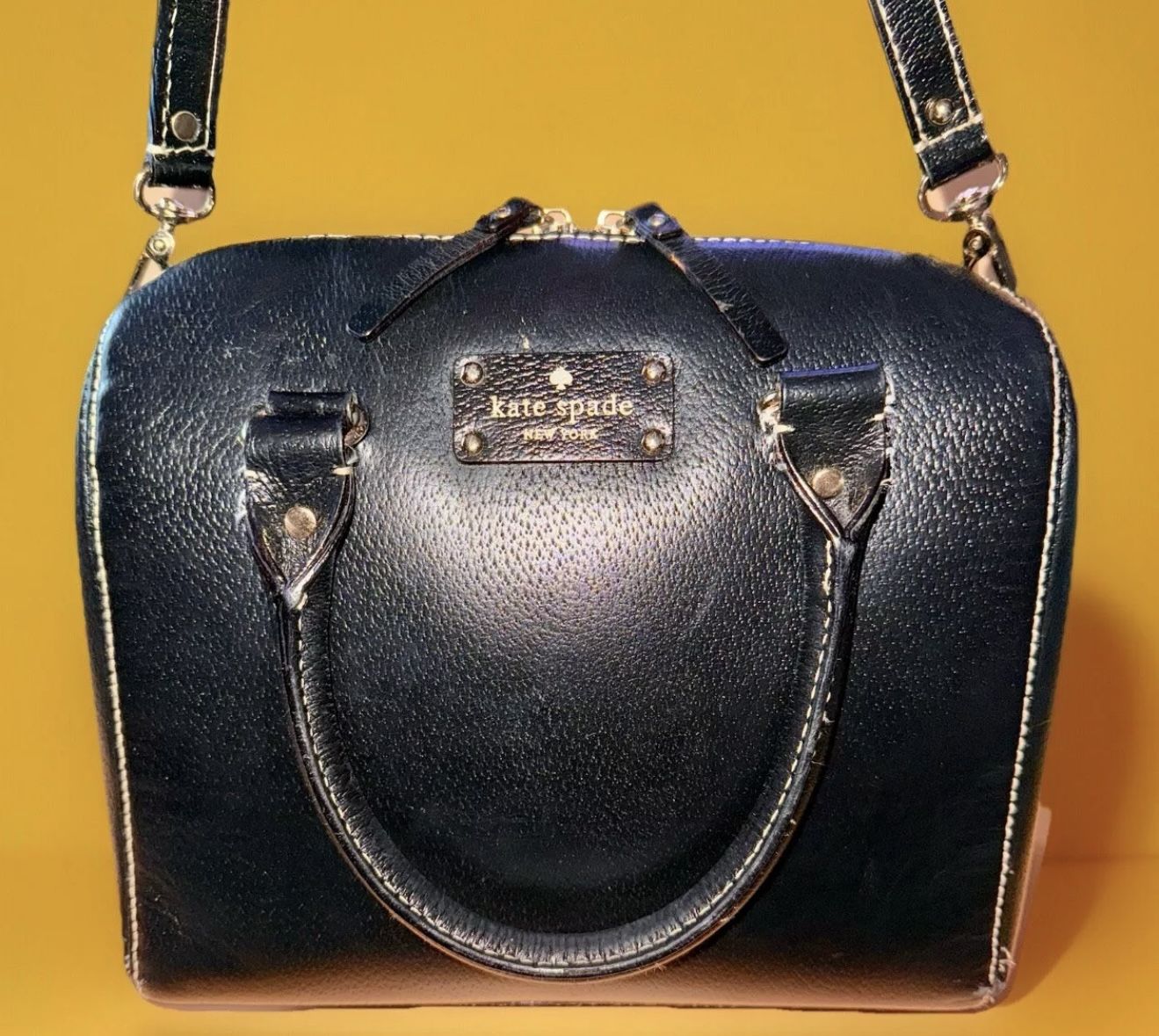 Kate Spade New York Alessa Wellesley Medium Leather Satchel Bag Shoulder Strap