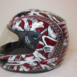 G-Max Bones Motorcycle Adult SR LARGE - Model GM-48S Snow DOT Helmet