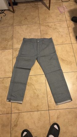 Levi's Gray Denim Jeans with Cuffed Hem