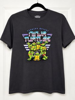 Teenage Mutant Ninja Turtles Retro Neon Graphic T-Shirt – Size Medium