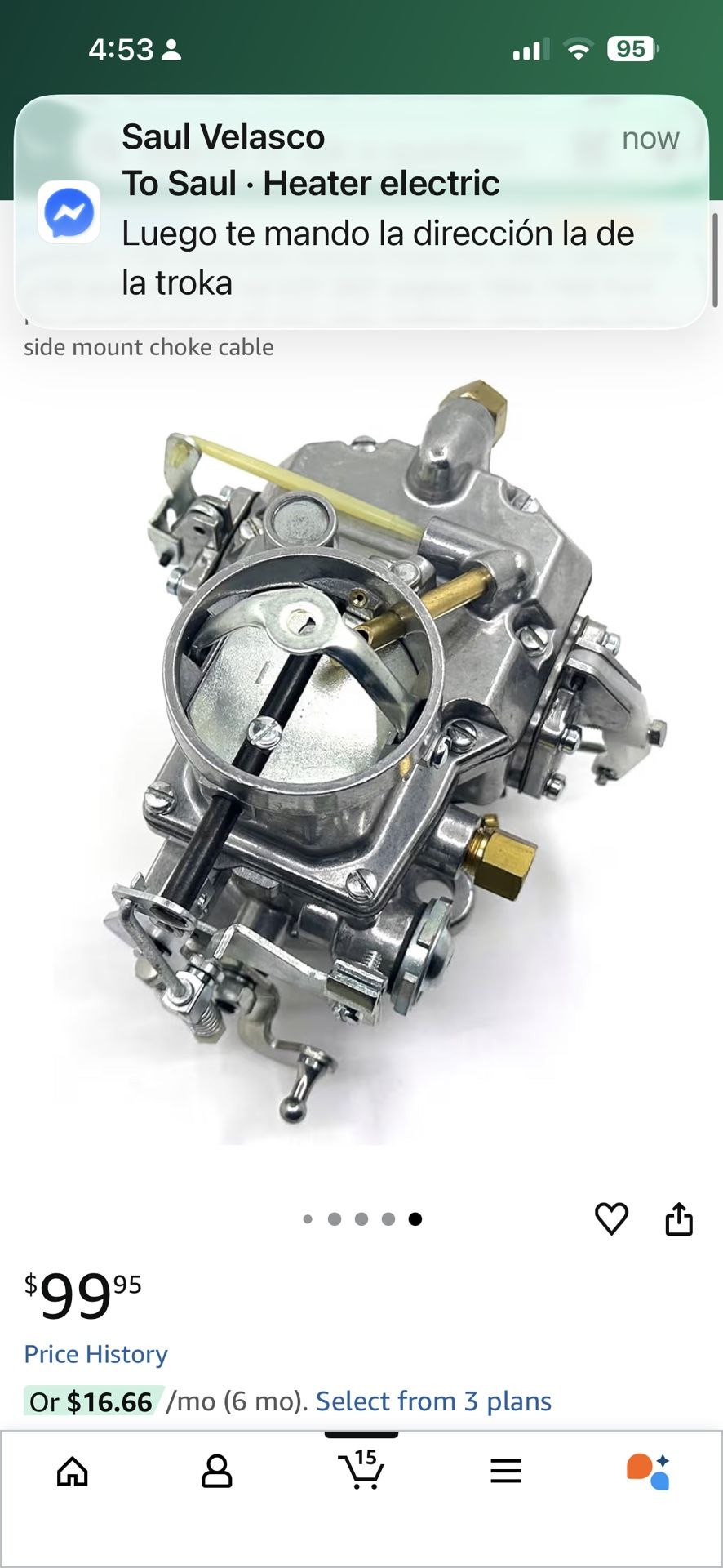 HENKy Autolite 1100 Carburetor Manual Choke Fits 1(contact info removed) Ford F100 se