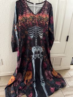Día de los muertos dress XL