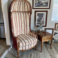 Vintage Domed High Back Porter's Chair
