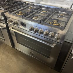 Bertazonni 36” Stainless Steel Dual Fuel Gas Range Stove 