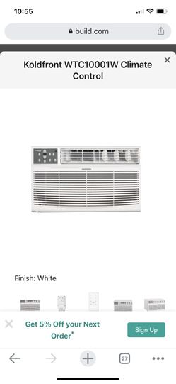 Koldfront 10000 BTU 208/230V Through the Wall Air Conditioner with 10600 BTU Heater with Remote Model:WTC10001W