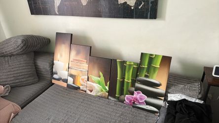 Spa Theme Canvas Wall Art Set