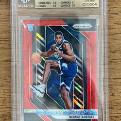 2018-19 Panini Prizm Jaren Jackson Jr. #66 Red Ice Prizm RC BGS 9.5 Grizzlies