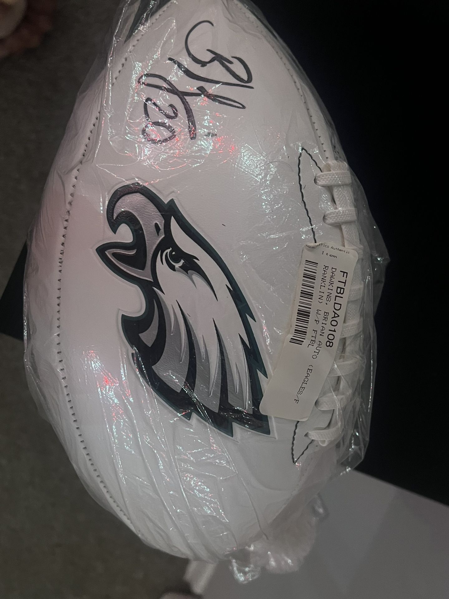 Brian Dawkins Sign Football
