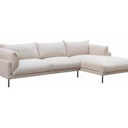 Moe’s Home Jamara Sectional Sofa – Light Gray/Beige Blend