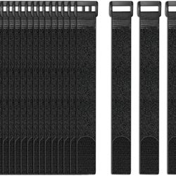 x4 Heyco Hook and Loop Cinch Ties Black New
