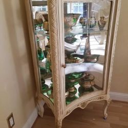 Italian Curio Cabinet with marble Top