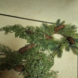 Christmas garland and candle ring