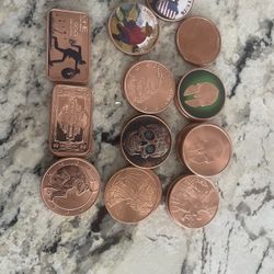 Copper Rounds Various Designs (27 Total)