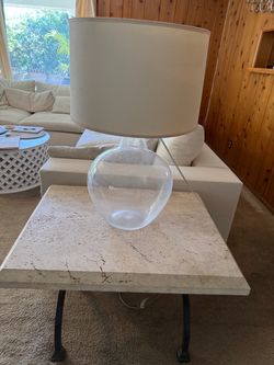 Pottery barn glass lamp