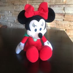 Disney Minnie Mouse Christmas Plush Doll Approx. 15” New