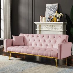 3.2'' Square Arm Convertible Sofa Bed