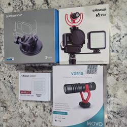 GoPro Mount, Lights, Microphone and Battery