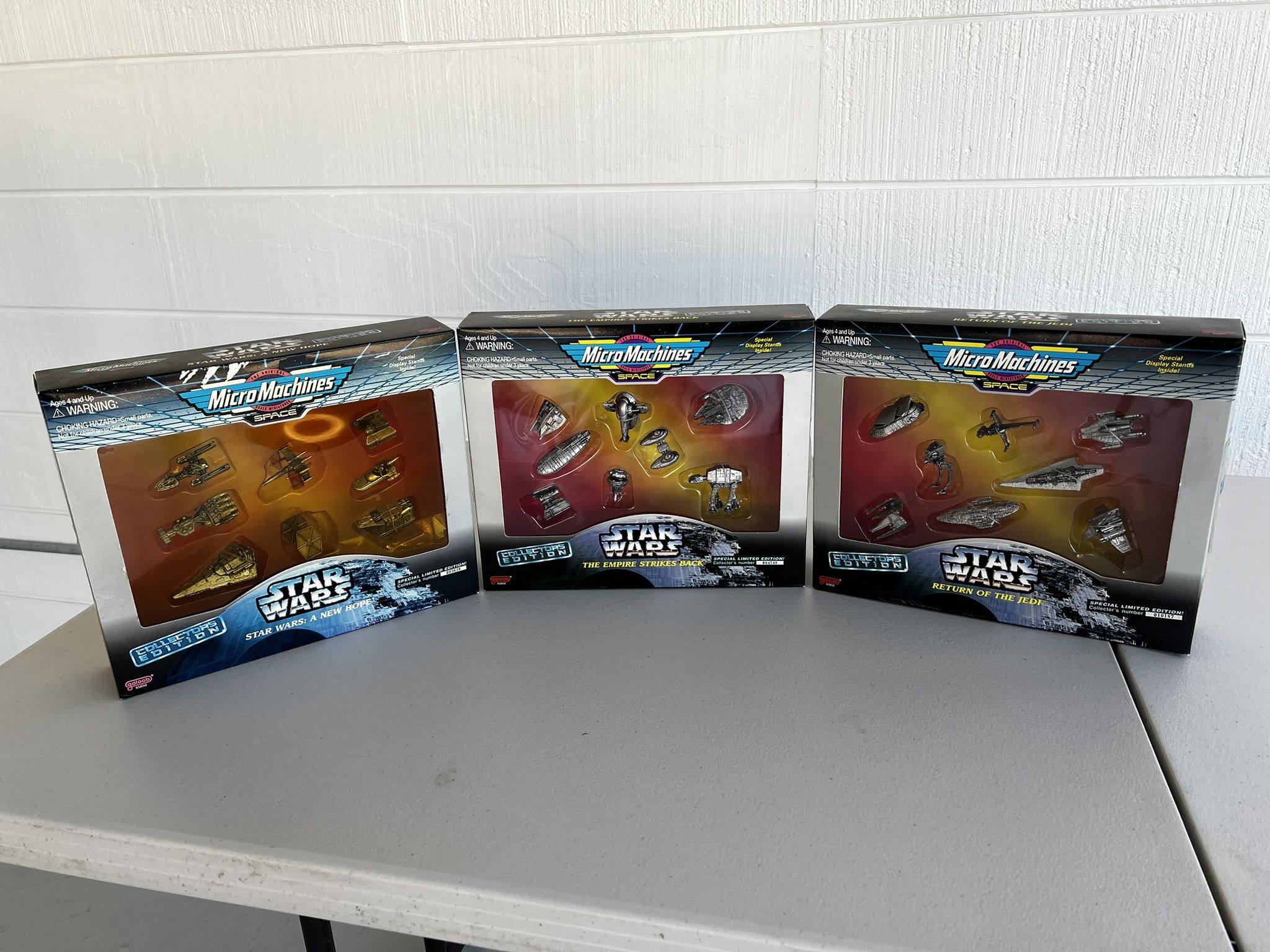 Star Wars Micro Machines Collector’s Edition – Original Trilogy Sets – New in Packaging (3 Sets)