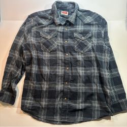 Men’s Wrangler Pearl Snap Button Flannel