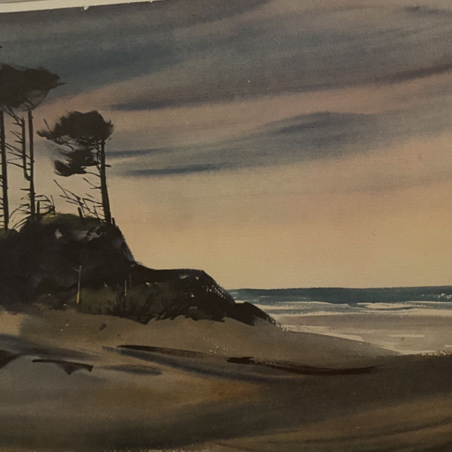 Charles Mulvey Signed Art “The wind in the Pines”