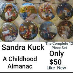 Sandra Kuck "A Childhood Almanac" Complete 12 Plate Collection -  Like New - Only  $50.00 ! ! !