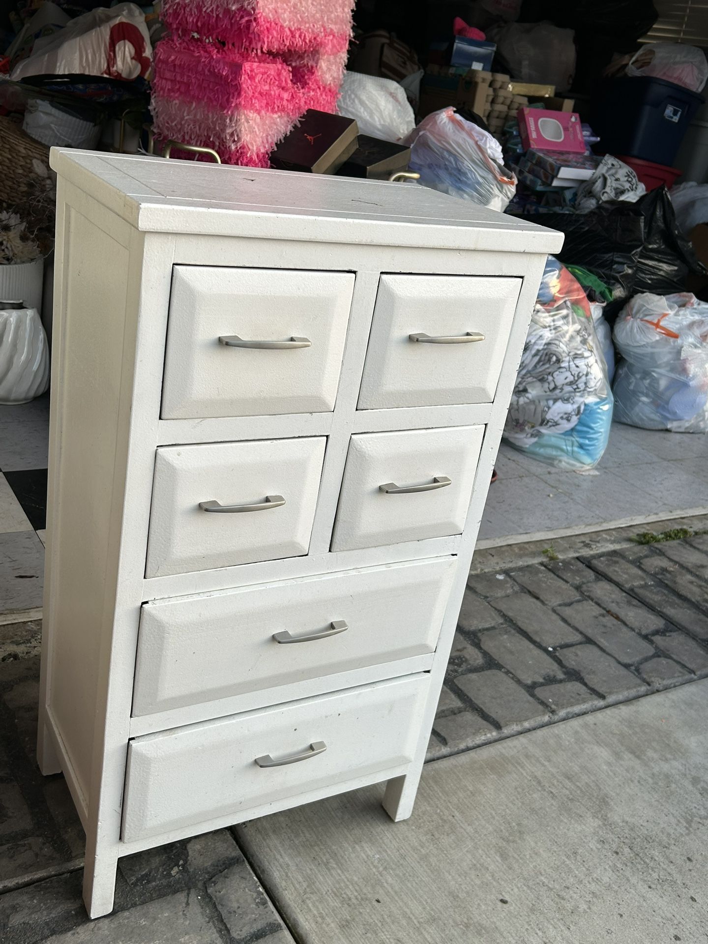 Sold Wood, White Dresser