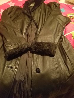 Leather coat
