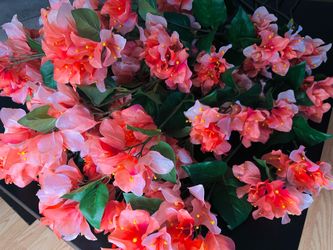 8pc NEW Michaels Ashland Oversized Faux Coral Bougainvillea Stems NWT