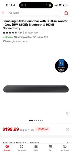Soundbar Samsung S50B