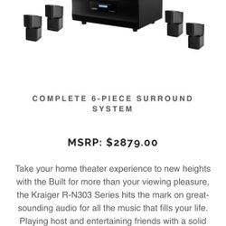Kraiger Hi-fi 6-piece Souround Sound System R-N303